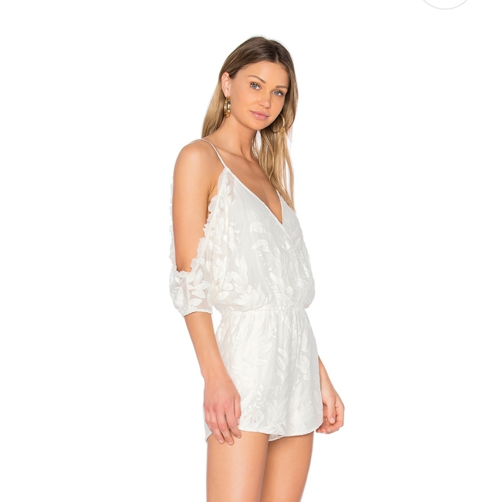 White Silk Romper - image 3